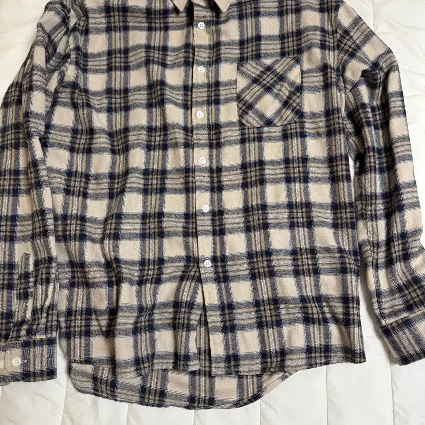 [BUNJANG] DIMITRI BLACK Tartan Check Shirt Navy M / 디미트리블랙 타탄 체크 셔츠 네이비 m