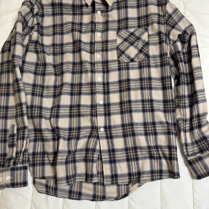 [BUNJANG] DIMITRI BLACK Tartan Check Shirt Navy M / 디미트리블랙 타탄 체크 셔츠 네이비 m