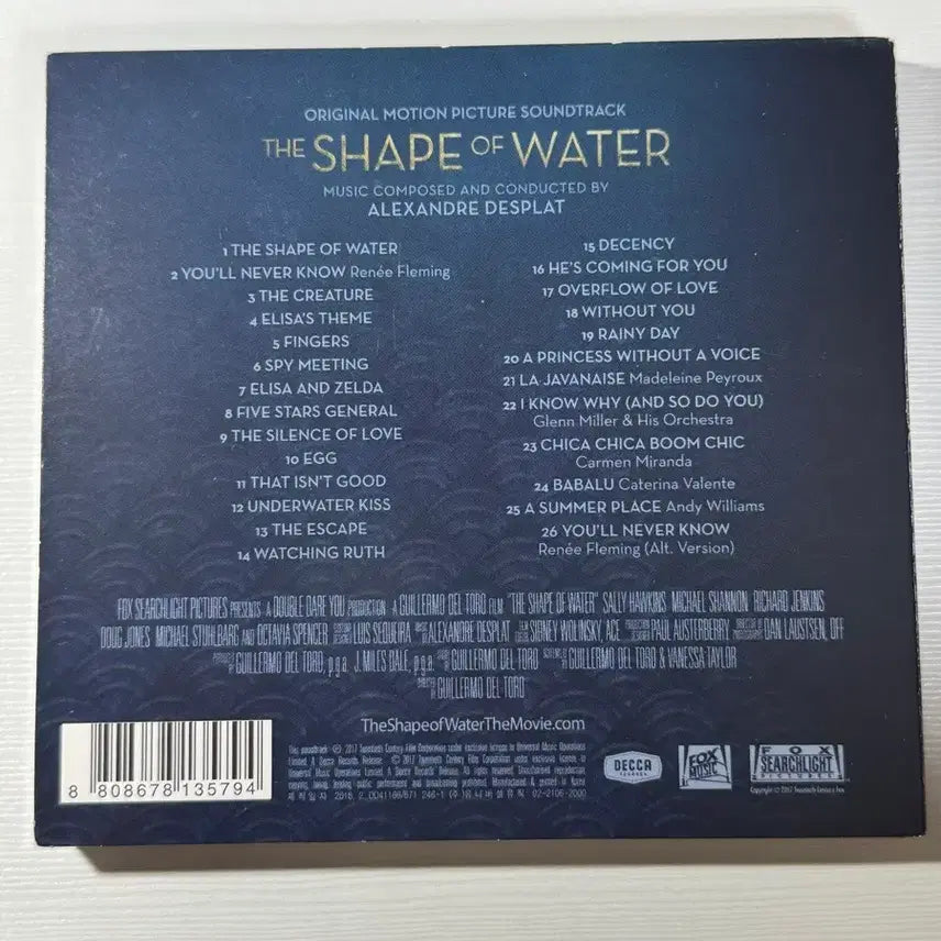 [BUNJANG] Shape of Water OST CD / 셰이프 오브 워터 OST 사운드 트랙 CD