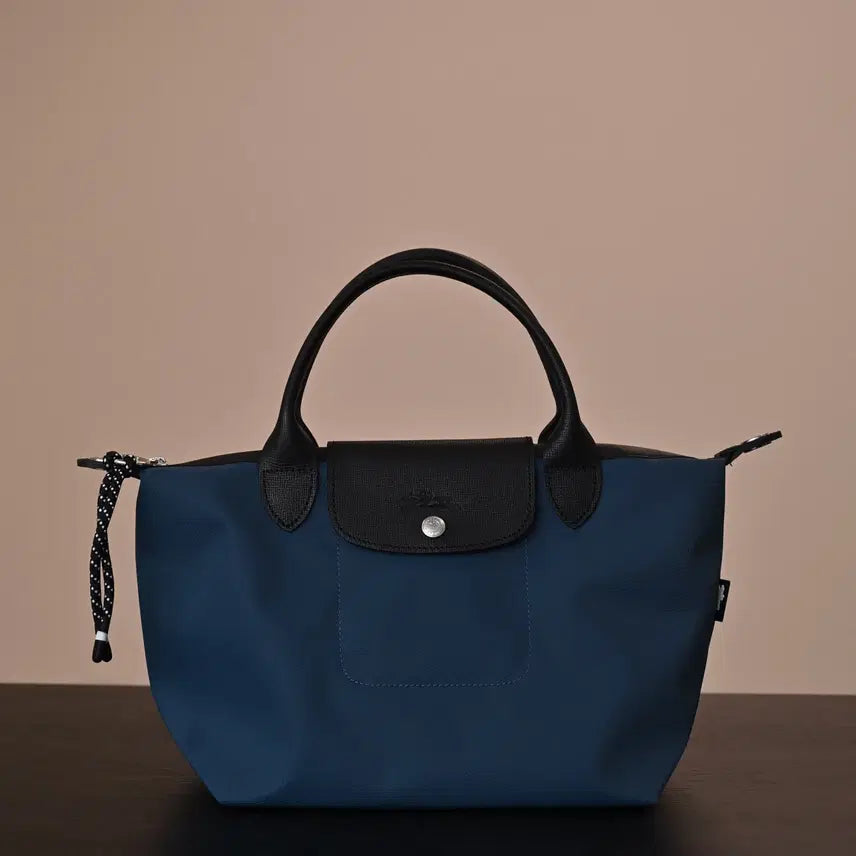 [BUNJANG] Longchamp Nylon Calfskin Large Clutch Shoulder Bag Navy / 롱샴 클러치백 숄더백 네이비 나일론 소가죽 빅사이즈