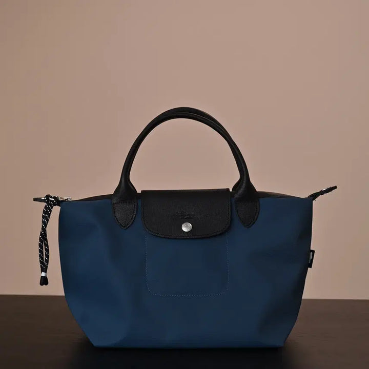 [BUNJANG] Longchamp Nylon Calfskin Large Clutch Shoulder Bag Navy / 롱샴 클러치백 숄더백 네이비 나일론 소가죽 빅사이즈