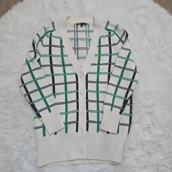 [BUNJANG] Maje Wool Check Cardigan Size 1 / 마쥬 울 체크가디건 1사이즈