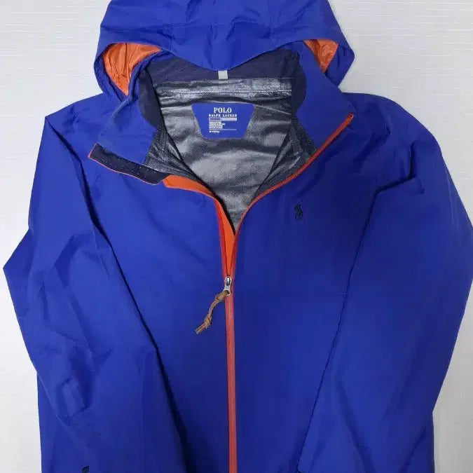 [BUNJANG] Polo Ralph Lauren Performance Line Hooded Windbreaker - Blue/Orange Zip Detail / (정품 매장판) 폴로랄프로렌 후드 바람막이 105 초A급