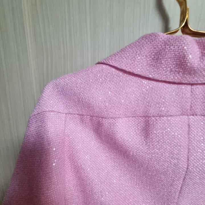 [BUNJANG] Obze Pink Tweed Crop Jacket / 오브제핑크 트위드크롭자켓