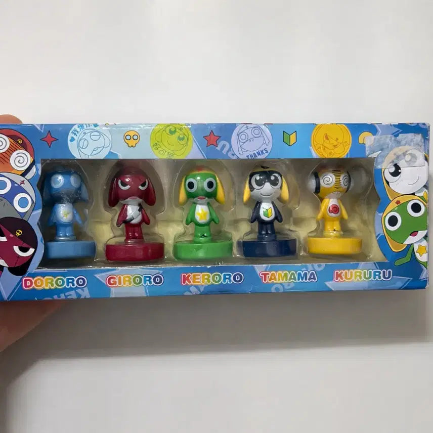 [BUNJANG] Sgt. Frog Stamp Figure 5-Piece Set / 개구리 중사 케로로 스탬프 피규어 5종 세트