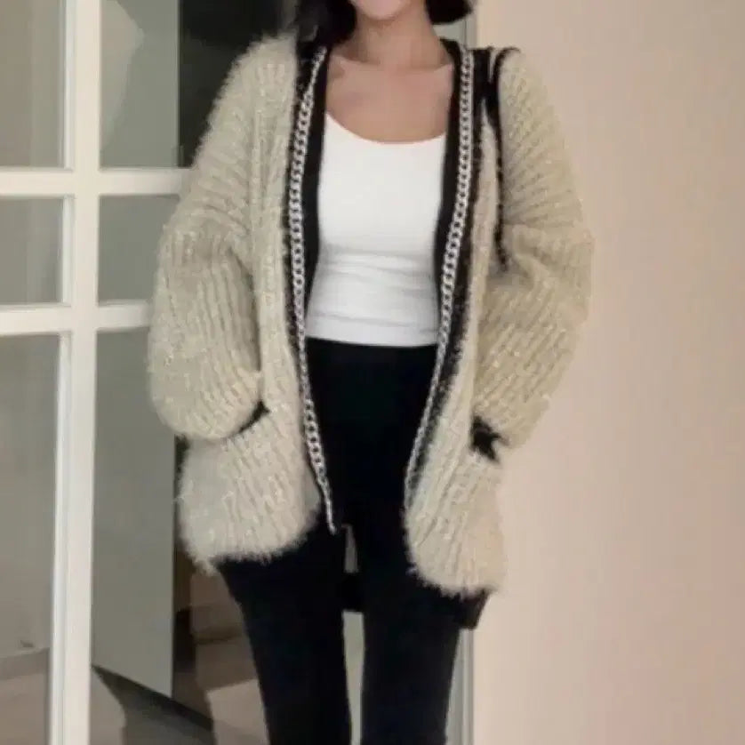 [BUNJANG] Unbranded Cardigan / 퍼 가디건 (시착만 해본 새상품)