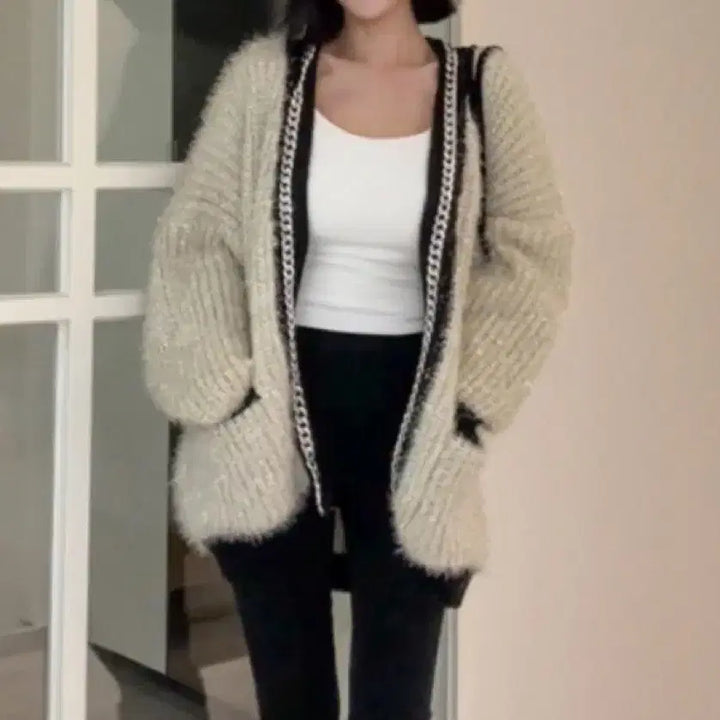 [BUNJANG] Unbranded Cardigan / 퍼 가디건 (시착만 해본 새상품)