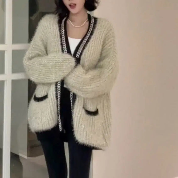 [BUNJANG] Unbranded Cardigan / 퍼 가디건 (시착만 해본 새상품)
