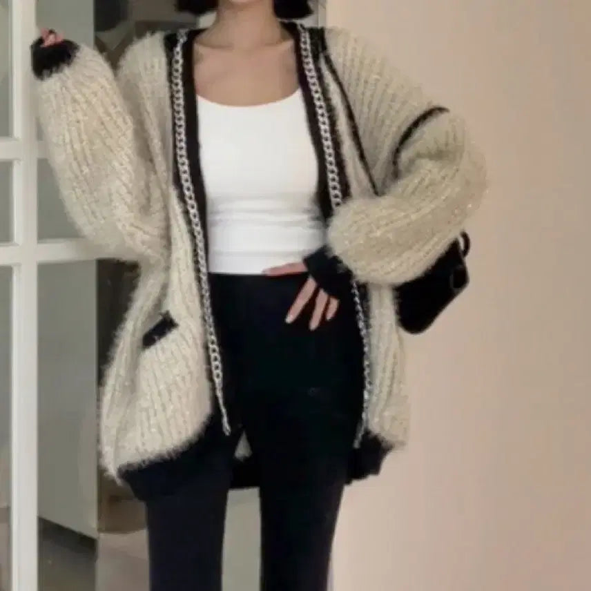 [BUNJANG] Unbranded Cardigan / 퍼 가디건 (시착만 해본 새상품)