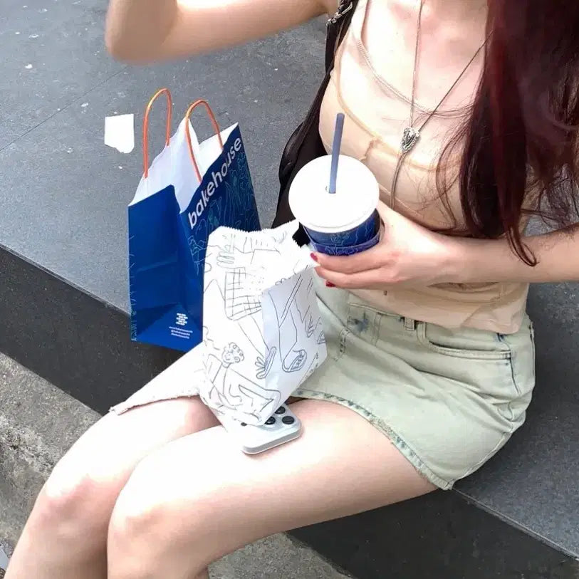 [BUNJANG] 코페르니 비대칭 데님 스커트 / 코페르니 비대칭 데님 스커트