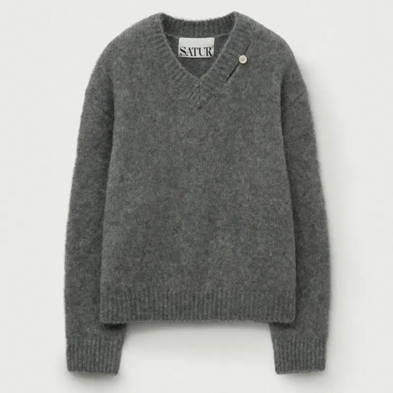 [BUNJANG] M SATUR Two-Tone Mohair Blend Knit Sweater / M SATUR 세터 24 에센 투 톤 모헤어 블렌드 니트