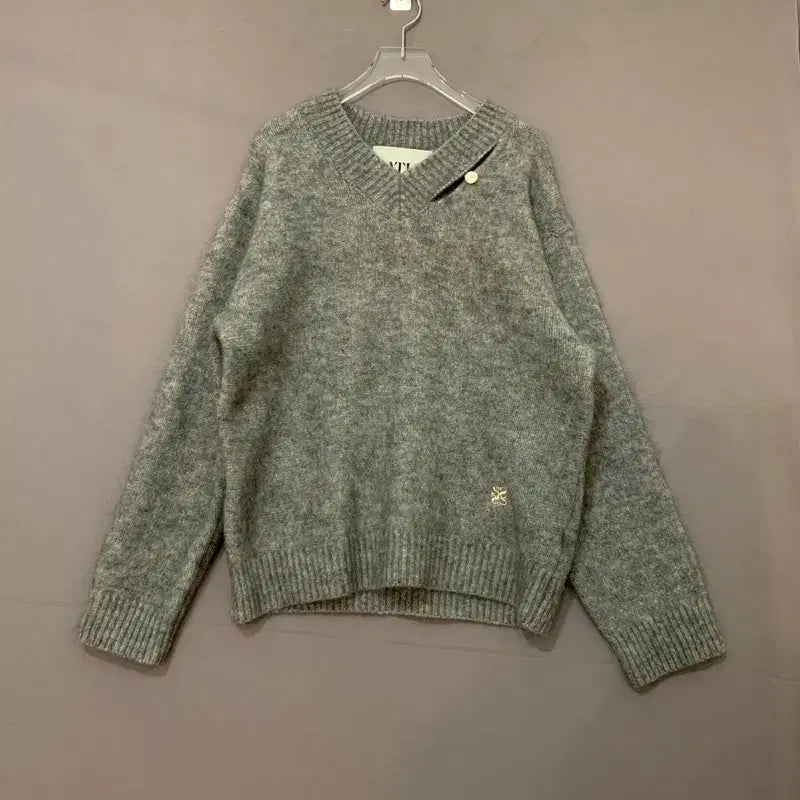 [BUNJANG] M SATUR Two-Tone Mohair Blend Knit Sweater / M SATUR 세터 24 에센 투 톤 모헤어 블렌드 니트