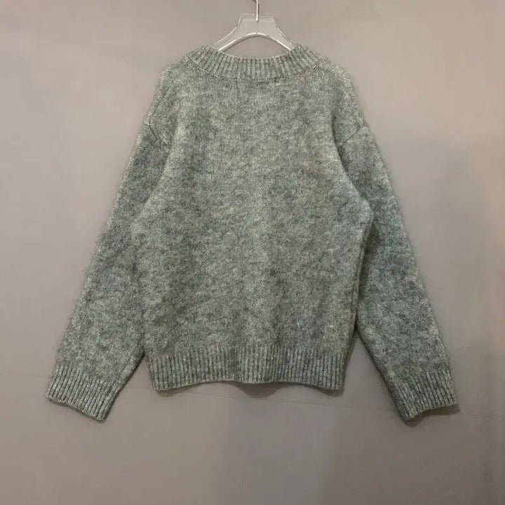 [BUNJANG] M SATUR Two-Tone Mohair Blend Knit Sweater / M SATUR 세터 24 에센 투 톤 모헤어 블렌드 니트