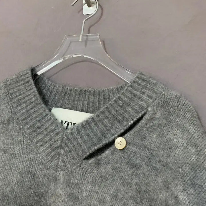 [BUNJANG] M SATUR Two-Tone Mohair Blend Knit Sweater / M SATUR 세터 24 에센 투 톤 모헤어 블렌드 니트
