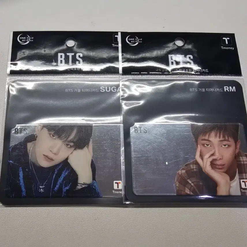 [BUNJANG] BTS RM SUGA Mirror T-money Transportation Card (Sealed) / BTS 남준 RM 슈가 SUGA 거울 티머니 교통카드 미개봉
