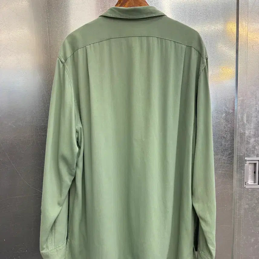 [BUNJANG] Polo Ralph Lauren 90s Rayon Shirt / 90s 아카이브 폴로 랄프로렌 레이온 셔츠 페일그린 컬러