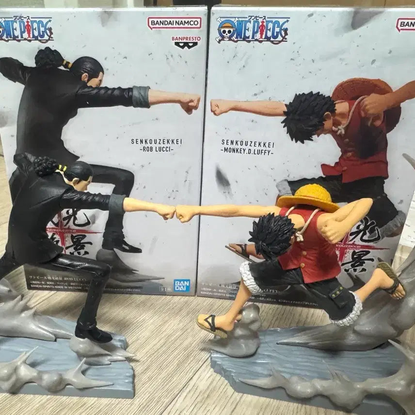[BUNJANG] One Piece Luffy &amp; Rob Lucci Figures / [금고/개봉양품] 원피스 전광절경 루피 로브루치