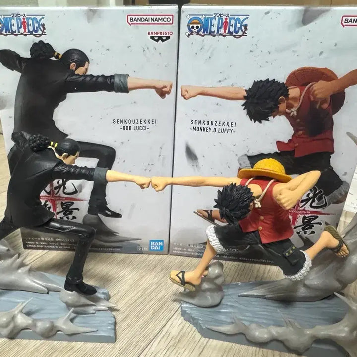 [BUNJANG] One Piece Luffy &amp; Rob Lucci Figures / [금고/개봉양품] 원피스 전광절경 루피 로브루치