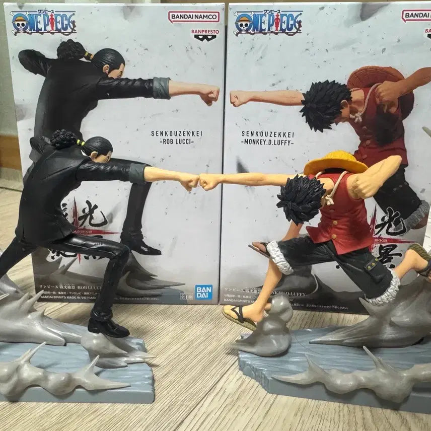 [BUNJANG] One Piece Luffy &amp; Rob Lucci Figures / [금고/개봉양품] 원피스 전광절경 루피 로브루치