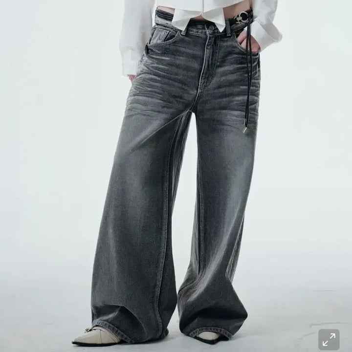 [BUNJANG] 2000 Archives Snyder Wide Denim Jeans / 2000아카이브스 스나이더 와이드 데님 스톤그레이