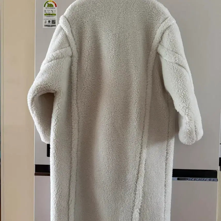 [BUNJANG] Selectism Teddy Bear Long Coat Ivory / 셀렉티즘 테디베어 롱코트 아이보리 66~77