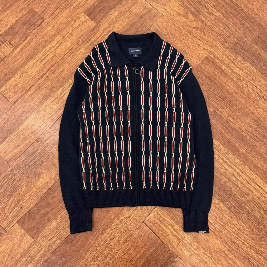 [BUNJANG] thisisneverthat Chain Zip-up Polo Knit Cardigan / S 디스이즈네버댓 디네댓 체인 집업 폴로 니트 가디건