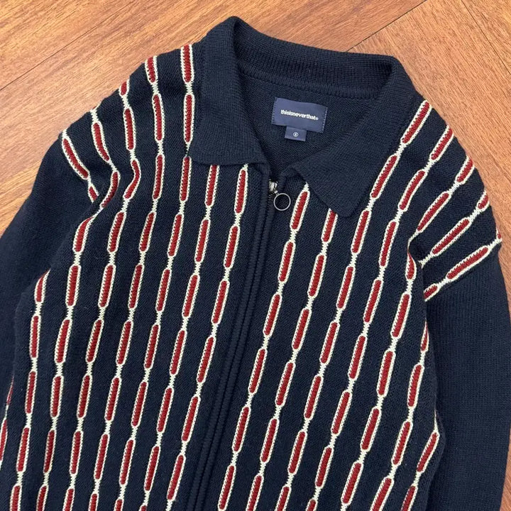 [BUNJANG] thisisneverthat Chain Zip-up Polo Knit Cardigan / S 디스이즈네버댓 디네댓 체인 집업 폴로 니트 가디건