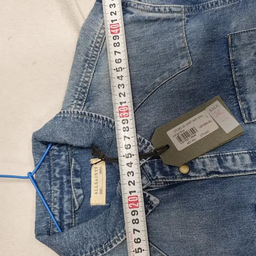 [SOLD OUT] 올세인츠 데님 웨스턴 셔츠 반팔 청남방 s 새상품