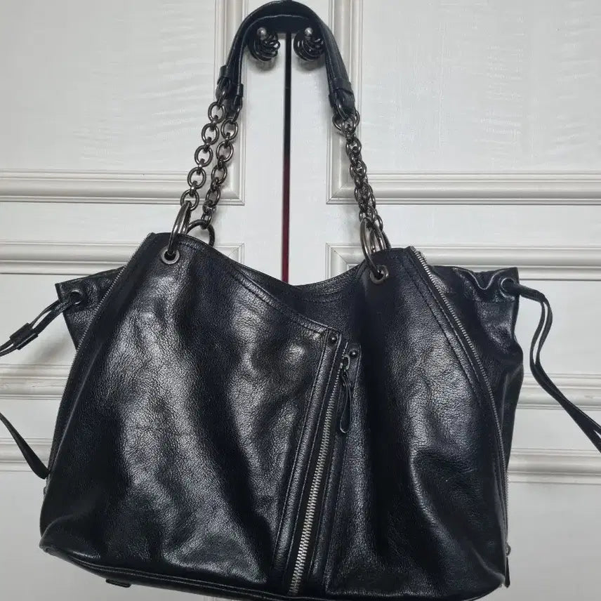 [BUNJANG] Anne Klein Black Chain Shoulder Bag / 앤클라인 블랙 체인 숄더백 가방