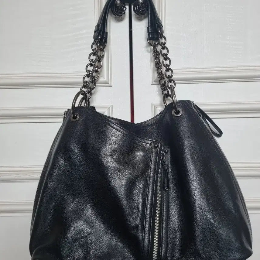 [BUNJANG] Anne Klein Black Chain Shoulder Bag / 앤클라인 블랙 체인 숄더백 가방