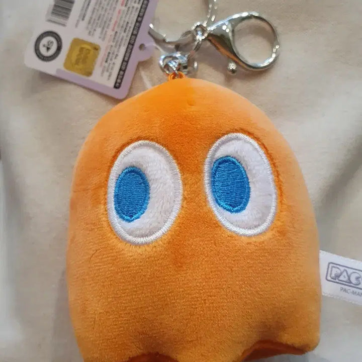 [BUNJANG] Pac-Man Clyde Plush Keychain Orange New / 팩맨 클라이드 인형 키링 오렌지색 새상품