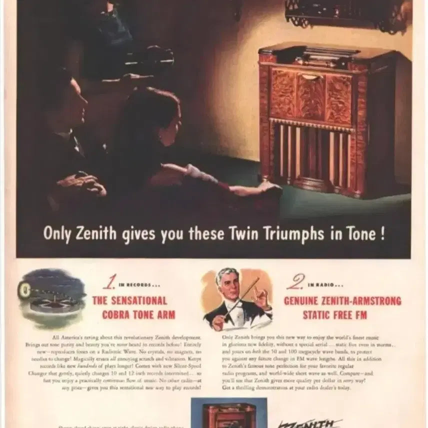 [BUNJANG] Zenith Tube Radio Floor Console / 빈티지 1930~1940년대 Zenith Tube Radio 플로어 콘솔