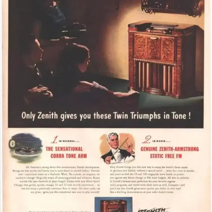 [BUNJANG] Zenith Tube Radio Floor Console / 빈티지 1930~1940년대 Zenith Tube Radio 플로어 콘솔