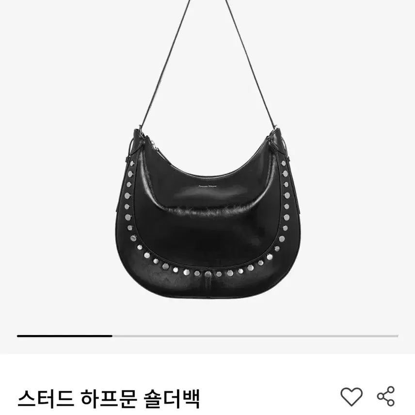 [SOLD OUT] [BUNJANG] Samanthavasa Studded Half Moon Shoulder Bag / 사만사타바사 스터드 하프문 숄더백