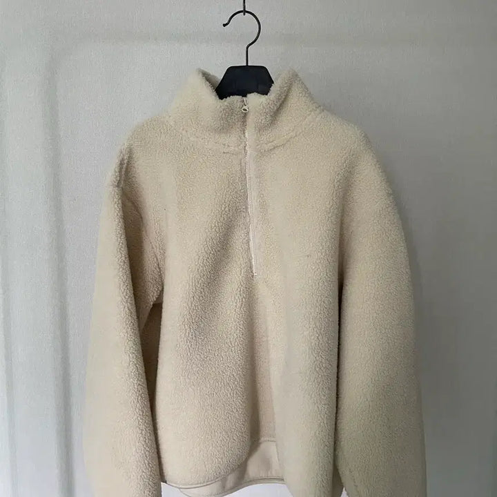 [BUNJANG] MUJI Ivory Half-Zip Up Sweatshirt / MUJI 무인양품 아이보리 하프집업