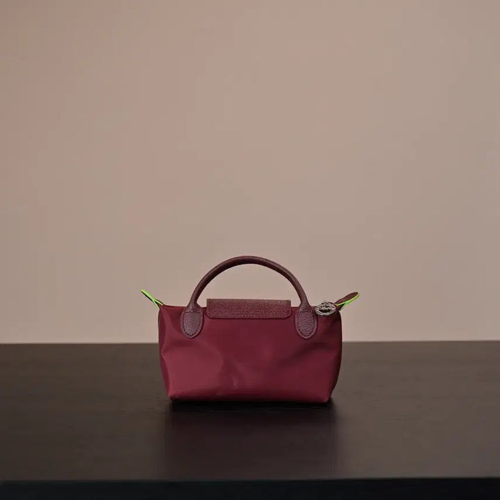 [BUNJANG] Longchamp Nylon and Cowhide Leather Clutch and Shoulder Bag / 롱샴 클러치백 숄더백 와인 나일론 소가죽
