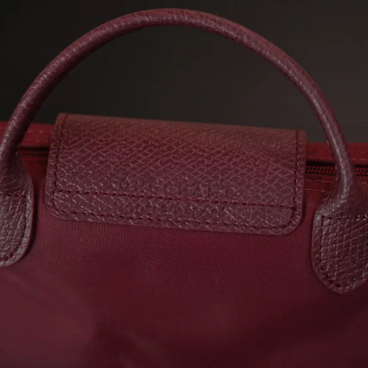 [BUNJANG] Longchamp Nylon and Cowhide Leather Clutch and Shoulder Bag / 롱샴 클러치백 숄더백 와인 나일론 소가죽