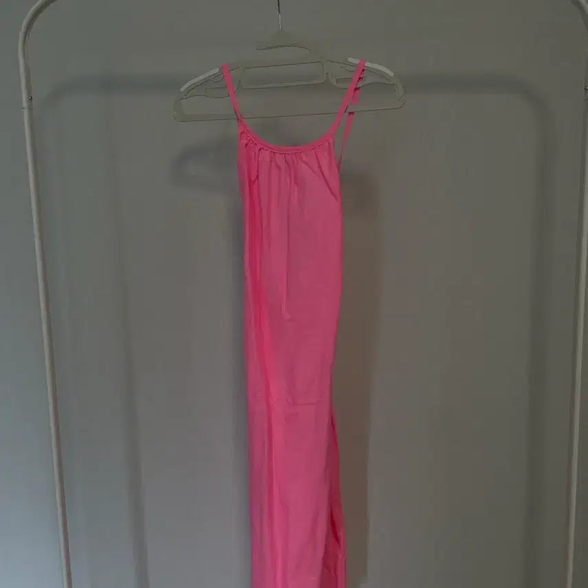 [BUNJANG] Numomu Pink Linen Long Dress / Numomu 누모무 핫썸머 핑크 린넨 롱 원피스