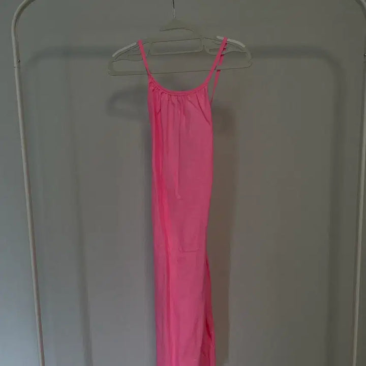 [BUNJANG] Numomu Pink Linen Long Dress / Numomu 누모무 핫썸머 핑크 린넨 롱 원피스