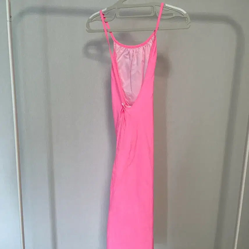 [BUNJANG] Numomu Pink Linen Long Dress / Numomu 누모무 핫썸머 핑크 린넨 롱 원피스