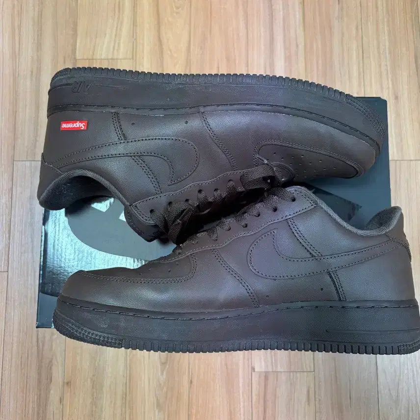 [BUNJANG] Supreme x Nike Air Force 1 Brown Sneakers / [280] 슈프림x나이키 에어포스 1 브라운