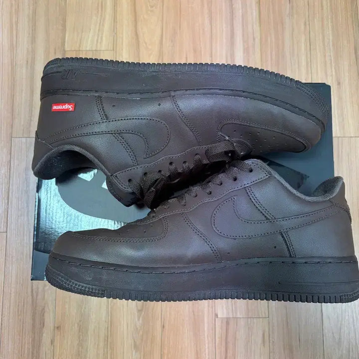 [BUNJANG] Supreme x Nike Air Force 1 Brown Sneakers / [280] 슈프림x나이키 에어포스 1 브라운