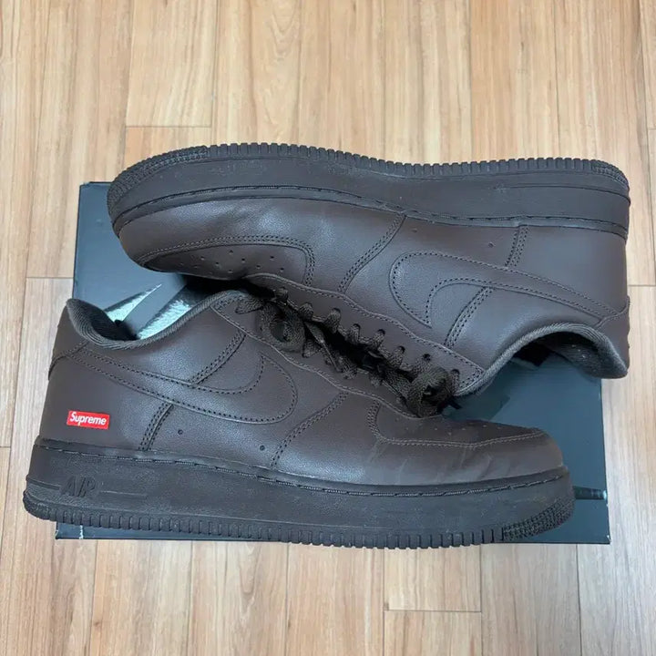 [BUNJANG] Supreme x Nike Air Force 1 Brown Sneakers / [280] 슈프림x나이키 에어포스 1 브라운