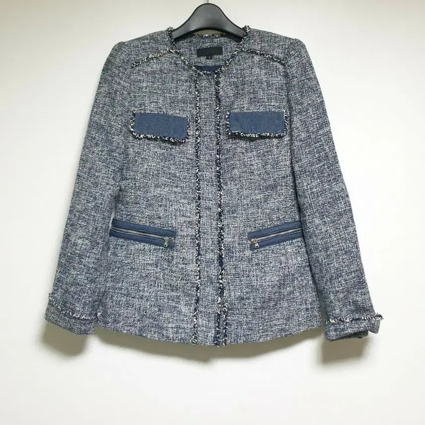 [SOLD OUT] 트위드 블루종 자켓 데님 포인트