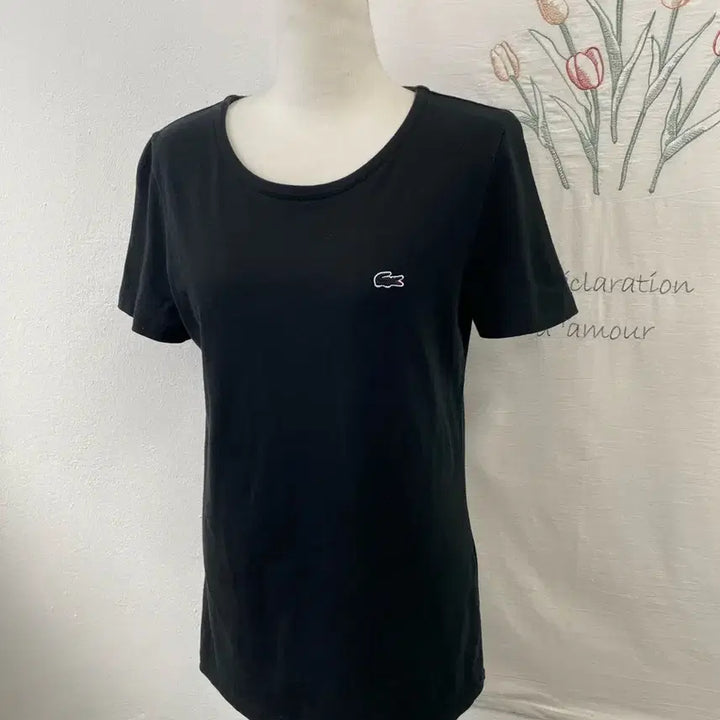 [BUNJANG] Lacoste Basic Crew Neck Black Short Sleeve T-Shirt / 라코스테 베이직 크루넥 블랙 반팔 티셔츠34 093