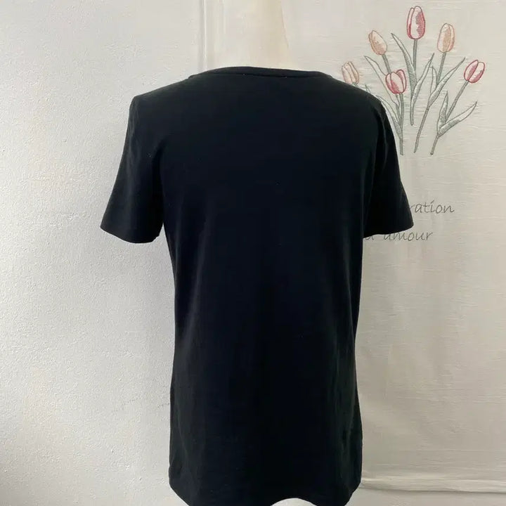 [BUNJANG] Lacoste Basic Crew Neck Black Short Sleeve T-Shirt / 라코스테 베이직 크루넥 블랙 반팔 티셔츠34 093