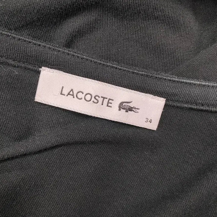 [BUNJANG] Lacoste Basic Crew Neck Black Short Sleeve T-Shirt / 라코스테 베이직 크루넥 블랙 반팔 티셔츠34 093
