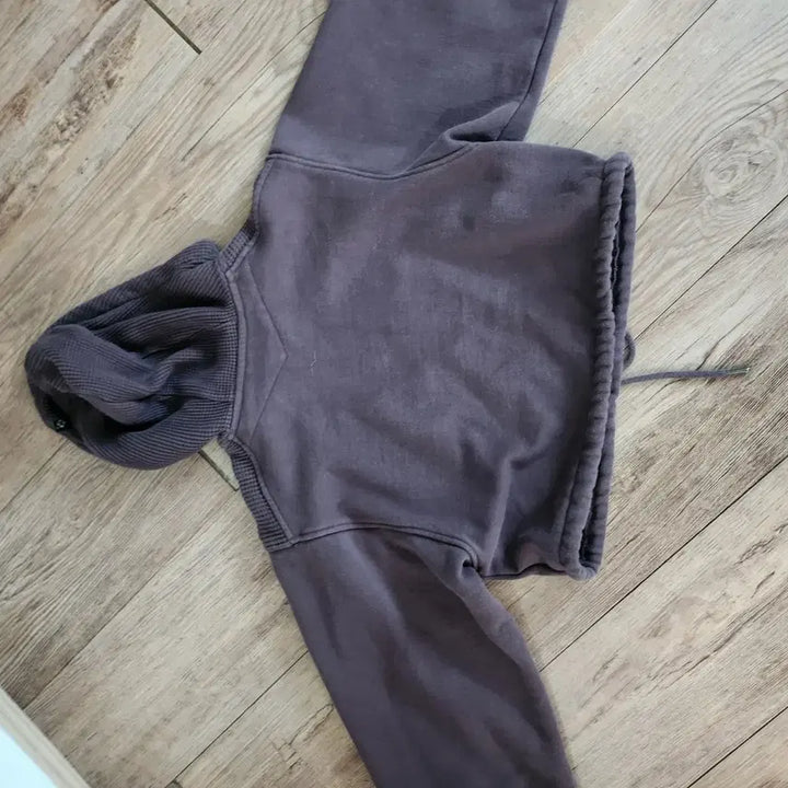 [BUNJANG] Mischief Rhombus Side Zip Crop Hoodie Purple / 미스치프 롬버스 사이드 집업 크롭 후드 퍼플 (사용감 많음)