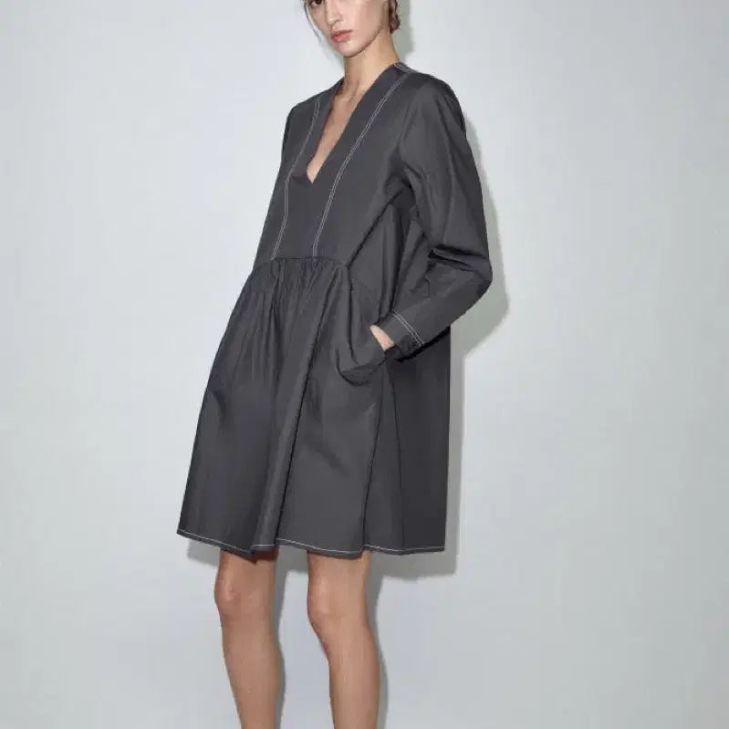 [BUNJANG] ZARA Stitch Point Long Dress / ZARA 자라 스티치 포인트 롱원피스