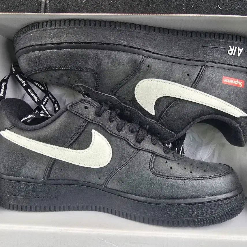 [BUNJANG] Nike Air Force 1 Supreme Black / 나이키 에어포스1 슈프림 블랙(265) 새상품